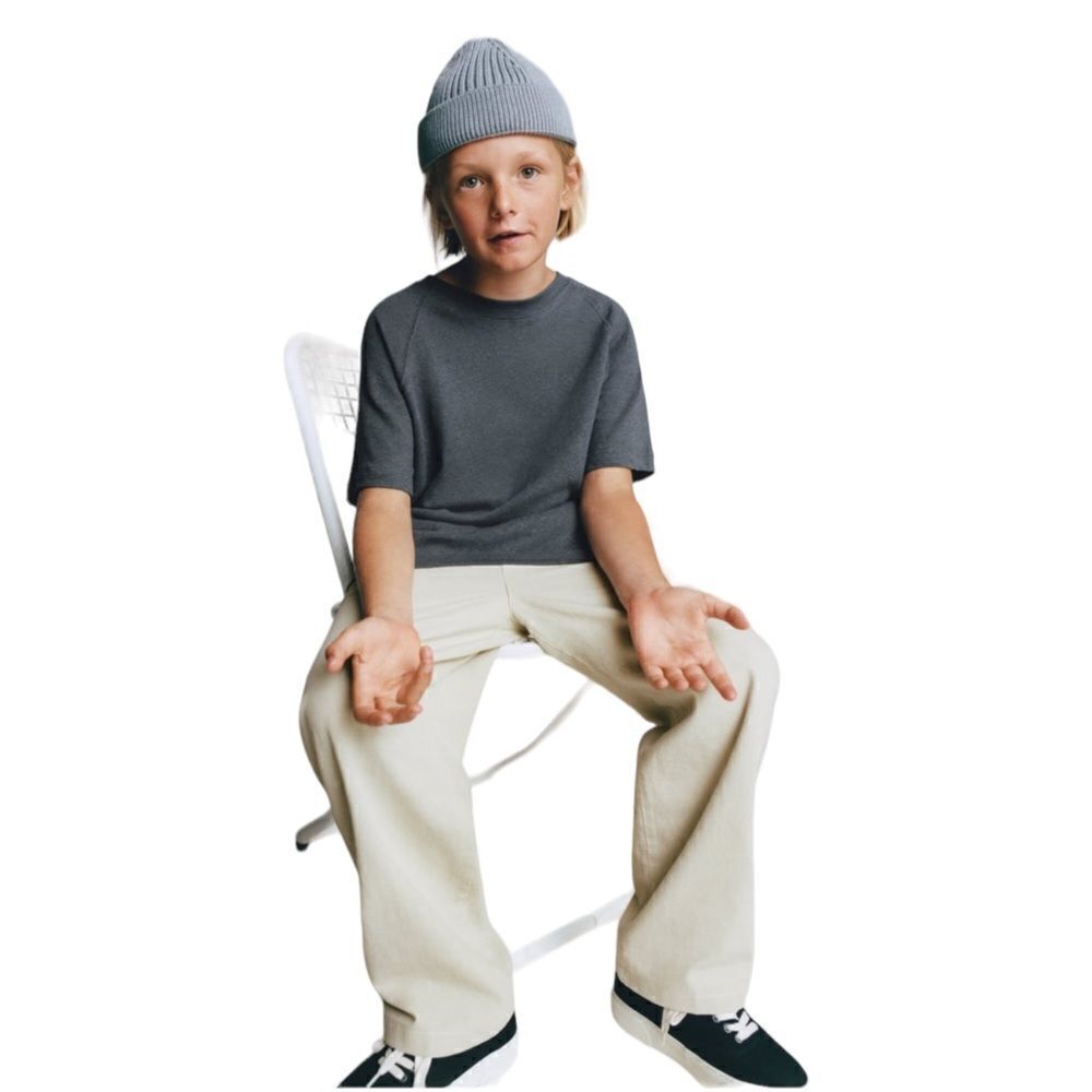 Zara Kids Sand Double Button Chino Pants Size 10 NWT Cotton Linen Blend - Picture 5 of 6